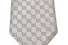 GUCCI brand GG tie, pattern, silver.