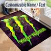 Custom Text Printed Rug Monster Energy Non Slip Floor Carpet For Home Room Decor