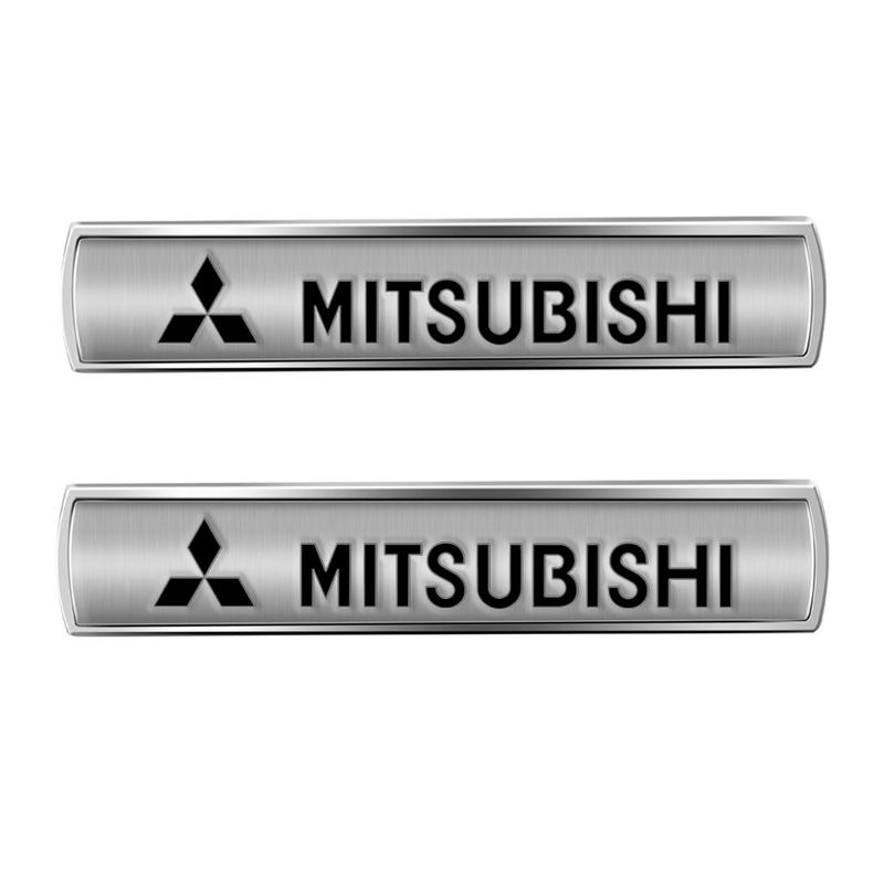 vhcp9 1Pcs Metal Alloy Car Wing Left & Right Side Badge Body Fender Stickers For Mitsubishi Lancer Outlander XL Montero Lancer Triton