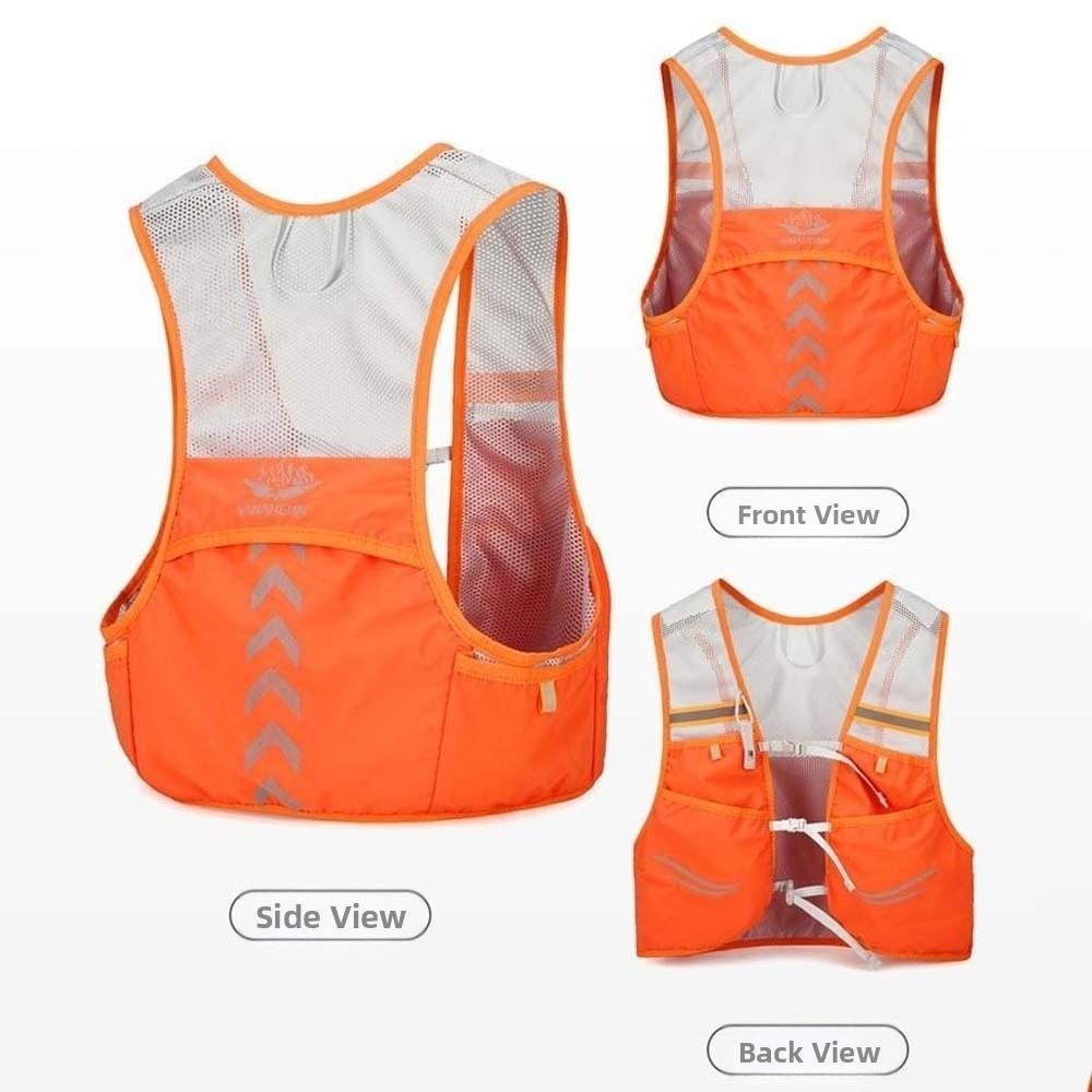 Security Reflective Vest Bag Lightweight Waistcoat Sports Backpack Night Running Bag Women