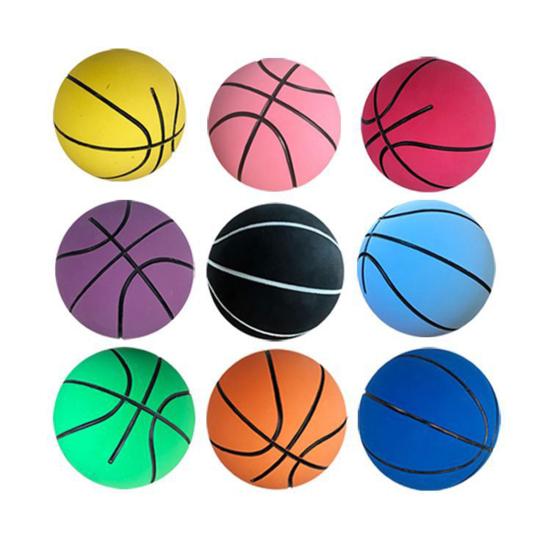 Mini Basketball Eco-friendly Non-inflatable Wear Resistant Ultra-high Elastic Toy Rubber Small Ball Toy for Children