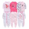 Baby Clothing Girls Pink Romper Cartoon Kids Pajamas Bebe Long Sleeve Jumpsuit Playsuit Girls Clothes 0-12 Monthes