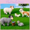 Adorable Resin Miniature Sheep Figurine Perfect For Diy Garden Or Farm Dcor