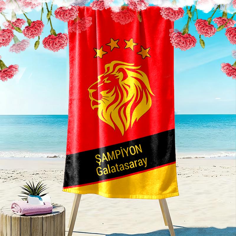 Пляжное полотенце Galatasaray SK, Легкое пляжное полотенце, Тропический стиль, Идеальный подарок на праздник для семьи