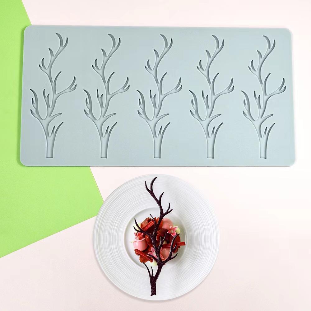 Лист Круг Кольцо Сахар Переворачивание Кружевная Подкладка Ветки Деревьев Овощ Западная Еда Украшения Молекулярная Кухня Выпечка Силиконовая Форма