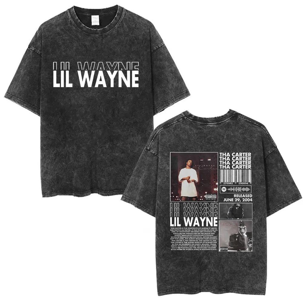Washed Vintage Rapper Lil Wayne I Am Not A Human Being Graphic Tshirts Men Women Fashion Hip Hop Short Sleeve Oversized T Shirt