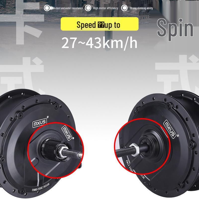 MXUS 48V 500W Задний привод Электроассист Горный велосипед Высокоскоростной Бесколлекторный Редукторный Мотор-колесо
