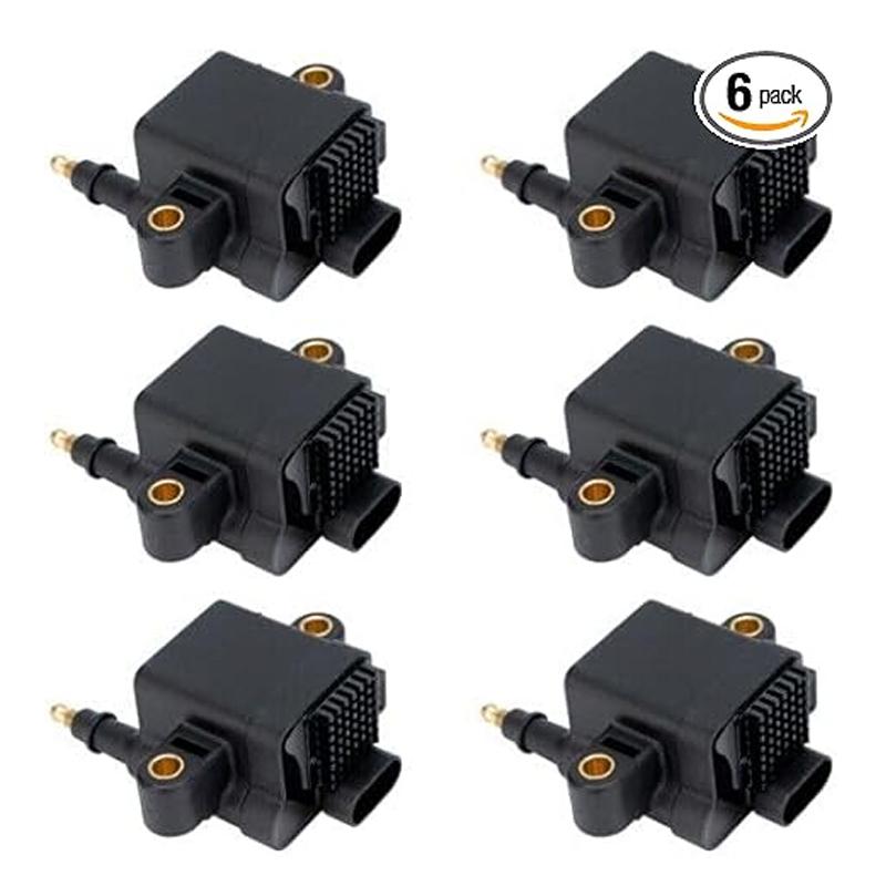 6 Pack Mercury Optimax Ignition Coils for use On Mercury Optimax - 300-879984T01, 339-879984T00