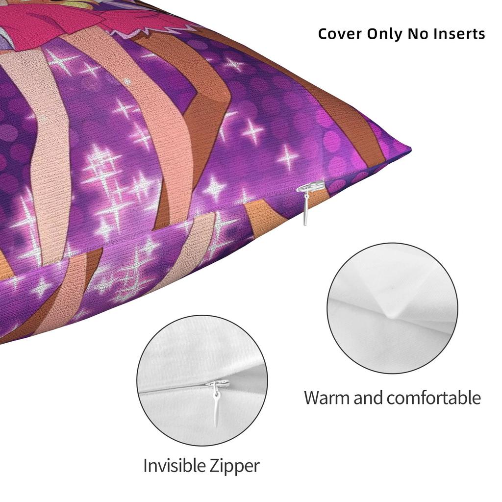 LoliRock Kopo Music Girls Pillow Case Soft Pillow Cover Retro Trendy Pillowcases For Couch Sofa Bedroom