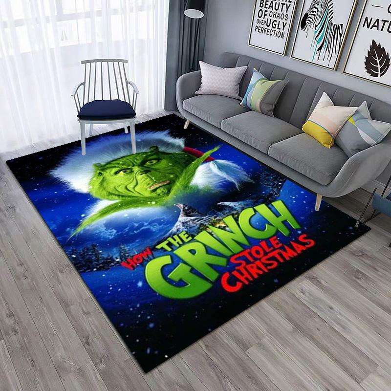 Christmas Gift Comedy Movie How the Grinch Stole Christmas carpet home living room decoration table and chairs anti slip door mat carpet A16