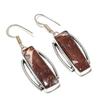 Natural Crazy Lace Agate Gemstone 925 Sterling Silver Jewelry Earring 2.05" K1u97