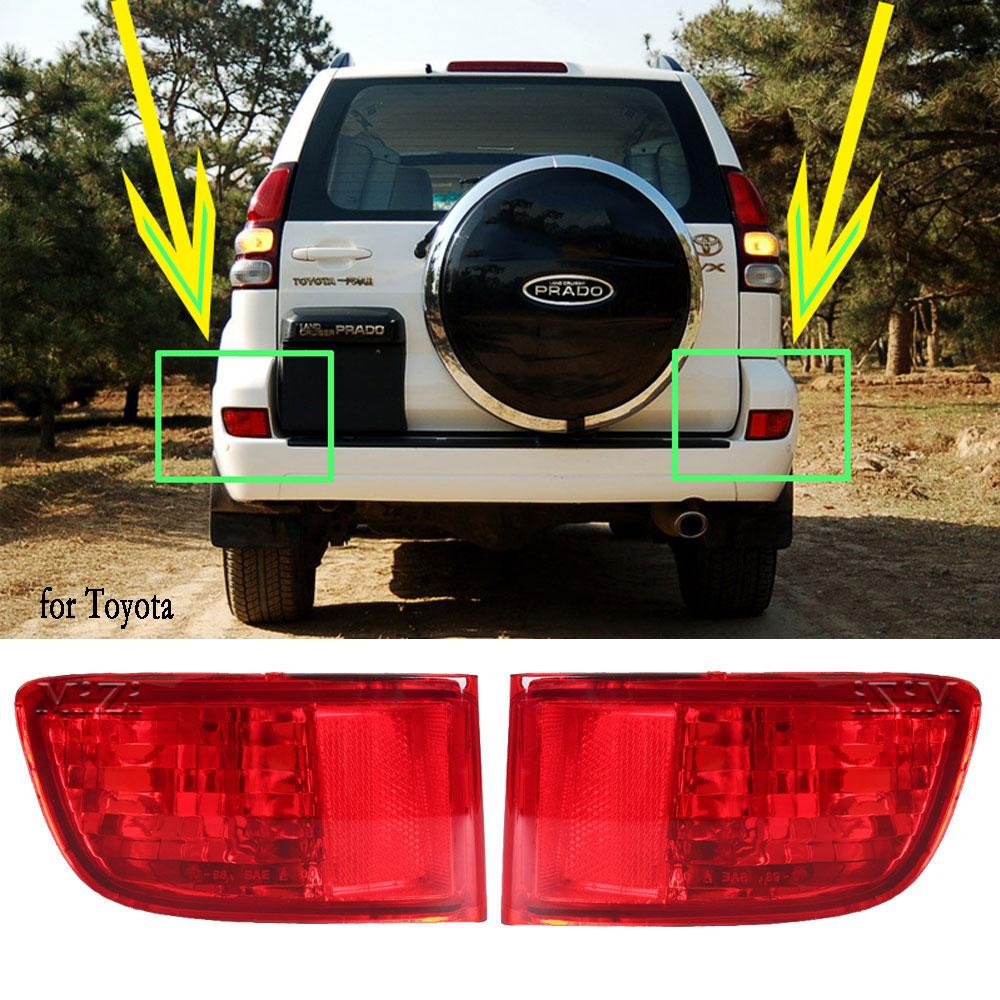 For Toyota Land Cruiser Prado 120 Tail Lamp 2002-2009 Rear Bumper Reflectors Lights No Bulb Rear Lights Tail Lights Taillights