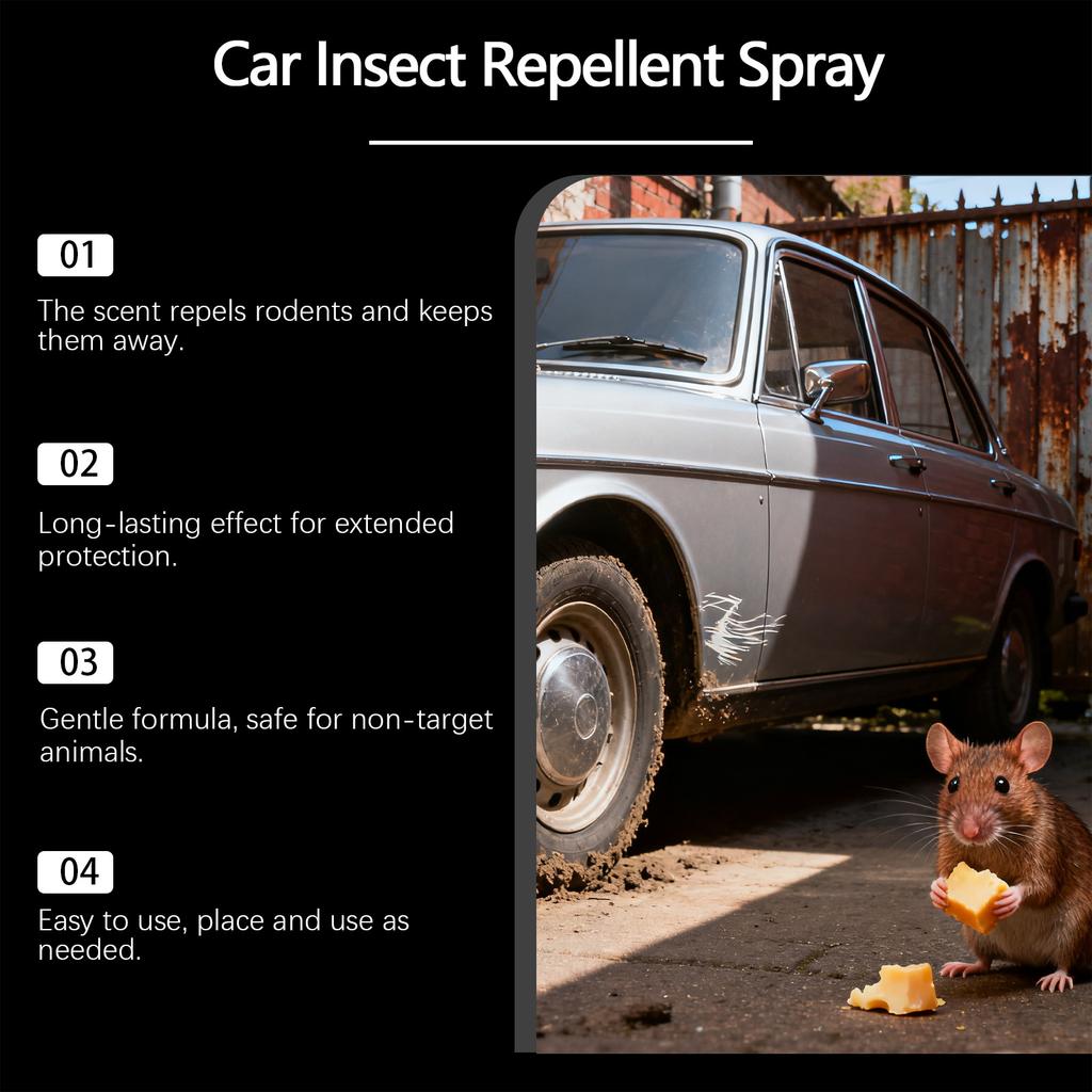 RAYHONG Car Rodent Repellent Spray Daily Outdoor Portable Mouse Deterrent for Vehicle Protection