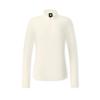 Fila Explorer Fashion Casual Outdoor Versatile Slim Fit Elastic Half Zip Knit Long Sleeve T-Shirt Women Tops Dew-White A11W547203FIV