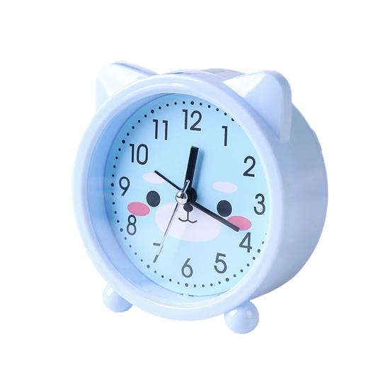 Будильник Милый Мультяшный Форма Бесшумный Движение Питание От Батареи Портативный Будильник Украшение Спальни