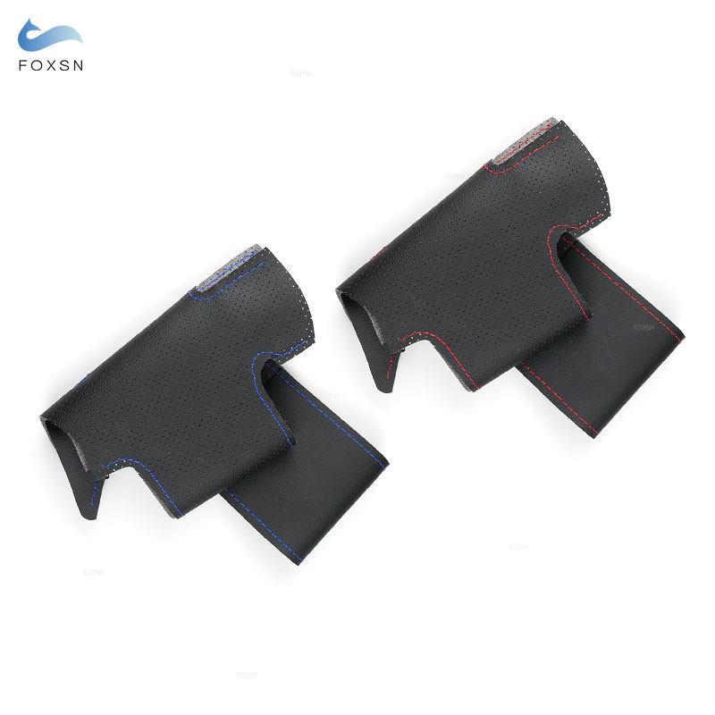 Ручная вышивка Перфорированная кожаная накладка-облицовка на руль автомобиля Для Mercedes Benz C SLK Класса W203 R171 2004 2005 2006 2007 2008