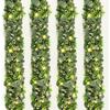 180CM Artificial Eucalyptus Leaves Green Garland Fake Plant Spring Vines With LED for Wedding Home Party Decoration Accessories
