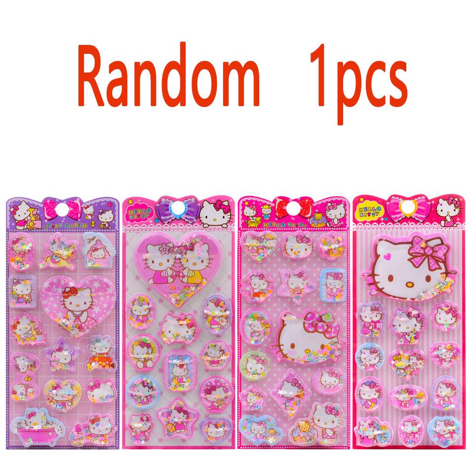 New Sanrio 3D Three-Dimensional Water Shaking Flashing Refrigerator,Hello Kitty Laptop/Phone Case & Children's Stickers for Kids