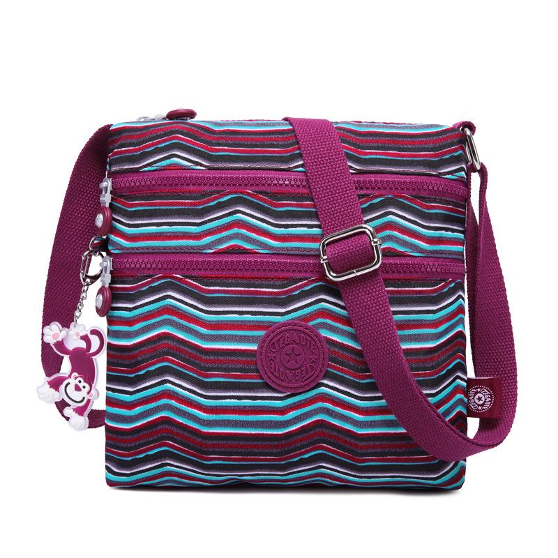 Versatile Lightweight Water-Repellent Nylon High-Top Shoulder Messenger Bag