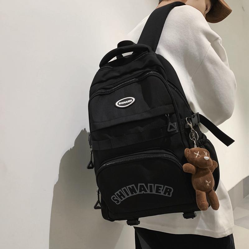 Рюкзак для ученика средней школы, женский нейлоновый рюкзак, мужской рюкзак с принтом в виде букв