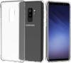 Back case with overlay for Samsung Galaxy S9 Plus, transparent + glass