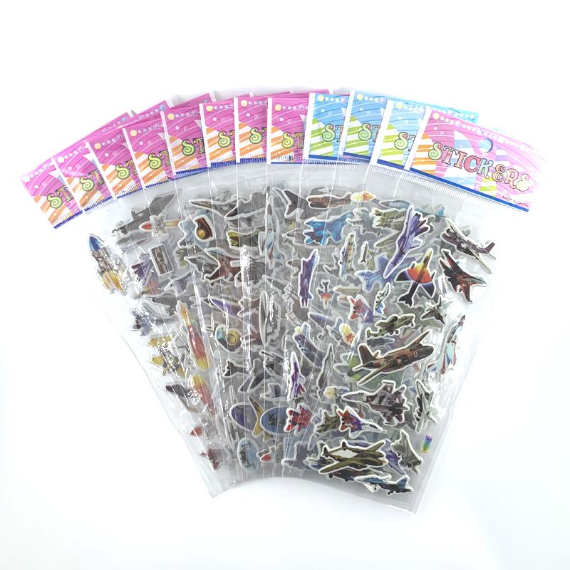 12 листов/набор наклеек с инженерной техникой для детских 3D машинок, грузовиков, пузырчатые наклейки, игрушки для DIY, детский подарок