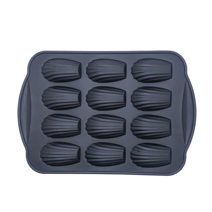 Madeleine et quatre quart backhaus - moule à 12 madeleines en silicone antiadhérente de qualité pro - noir