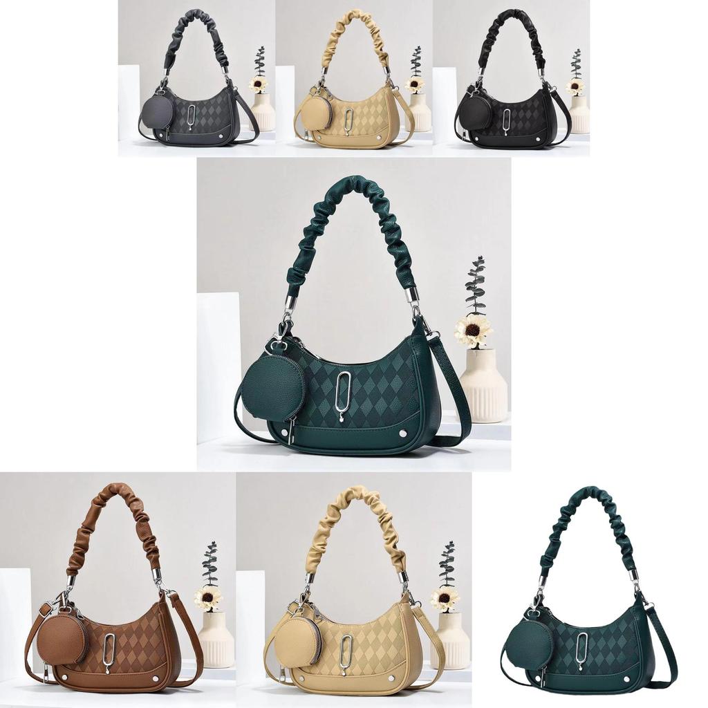 Stylish Black Grey Khaki Green Brown Womens Bag Trendy Minimalist Crossbody Purse For Everyday Use