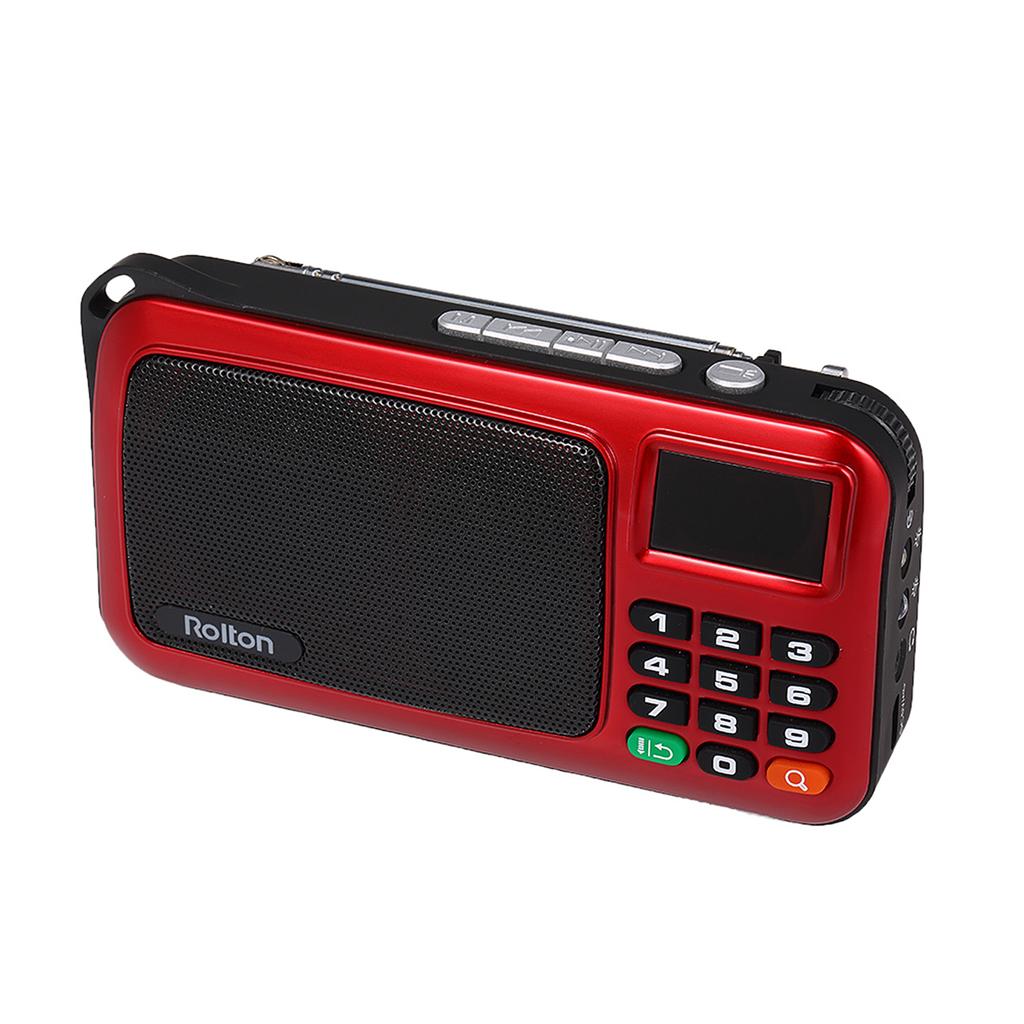 Rolton W405 FM Digital Radio Portable USB Wired Computer Speaker HiFi Stereo Receiver W/ Flashlight