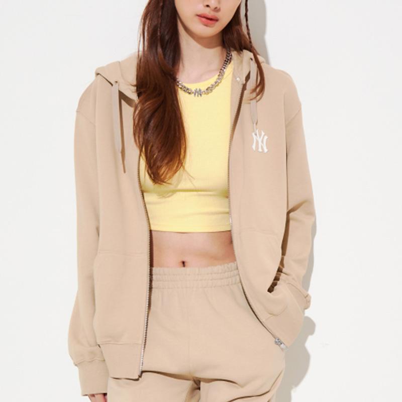 New MLB New York Yankees Sweatshirts Unisex Beige 3ATRB0421-50BGS