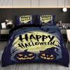 Halloween Theme Bedding Set 3D Printed Duvet Cover Set Skin-Friendly Single Twin Double Size Halloween Decor Duvet Cover Set