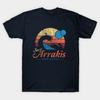 Asian Size Cotton Unisex Tshirt Print T-shirt Visit Arrakis - Vintage Distressed Surf - Dune - Sci Fi T-shirt No-Cut Print Regular Fit
