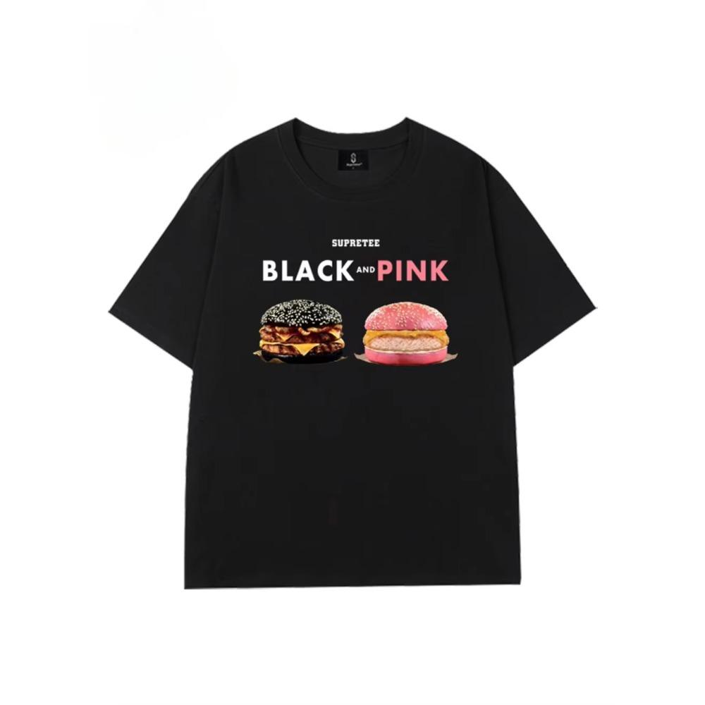 Летняя модная мужская футболка в стиле ретро с принтом Burger из 100% хлопка с круглым вырезом, высокого качества, для фитнеса и улицы