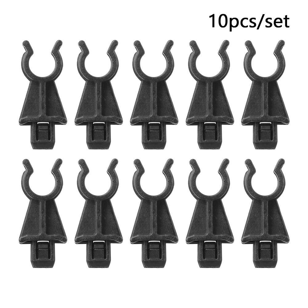10pcs Durable Holder Replacement Prod Rod Clamp Black Retainer Hood Bonnet Support Clip 65722EB300