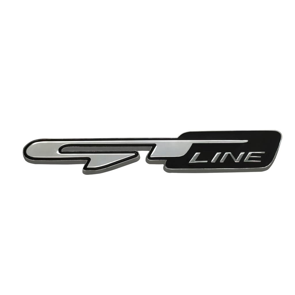 XWGZ4 3D Metal Car Tuning Atuo Emblem Sticker GT Line Decals For Kia Forte Ceed For Hyundai i30 solaris tucson For Peugeot 206 308 208
