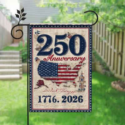 Флаг для сада к 250-летию Америки 250 лет Свободы Патриотическое знамя 4 июля Знак для двора ко Дню Независимости Подарок ко Дню Памяти