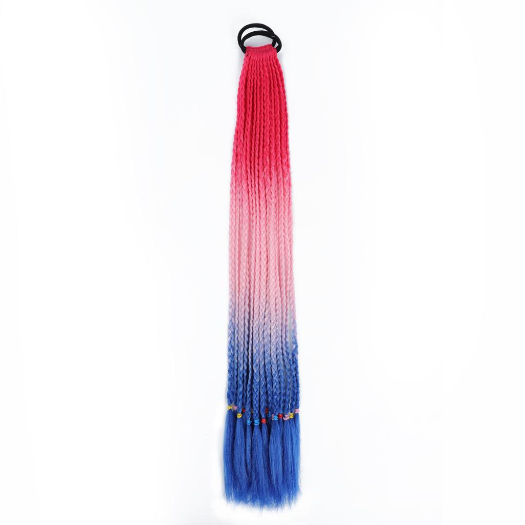 Синтетические цветные косички для наращивания волос резинки радужные косички парики аксессуары для женщин девочек вечеринка косплей праздничный наряд