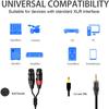 Metal 3.5mm To Double Cannon Female 0.3m 3.5mm Headphone Jack To Dual Xlr Stereo Audio Cable