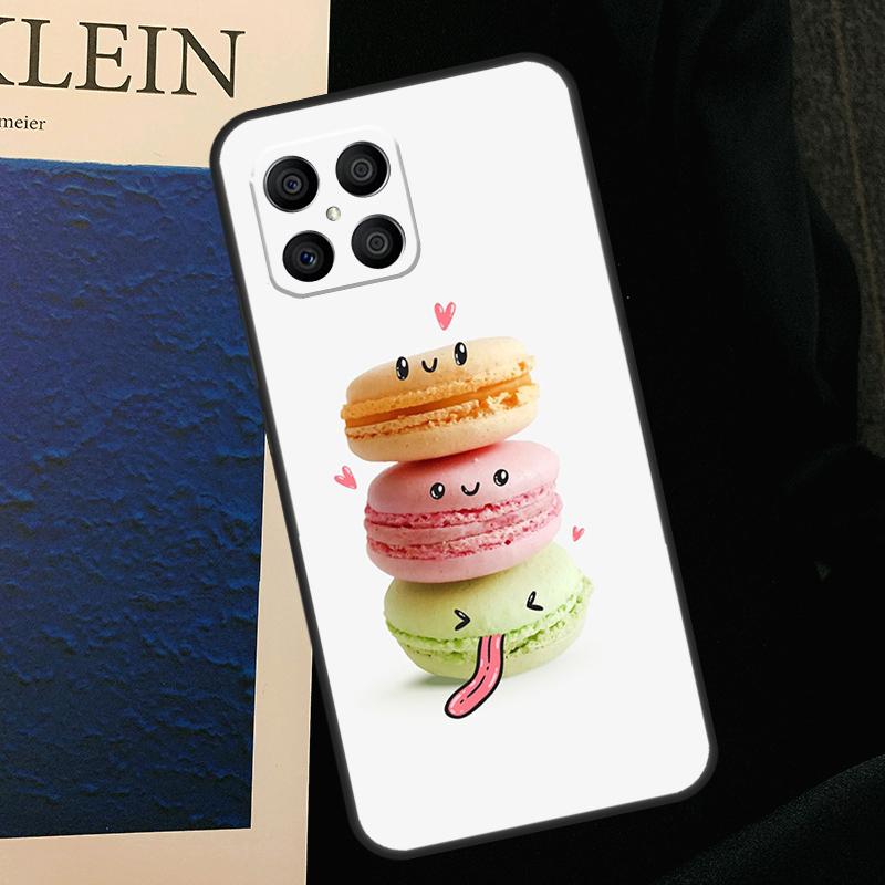 Macarons Cake Dessert Cute Case For Honor X8b X9b X9a X8a X8 X9 X9c 50 70 90 Lite Honor 200 Lite Magic 5 6 7 Pro Cover