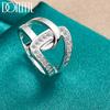 925 Sterling Silver AAA Zircon Ring Fashion Wedding Jewelry