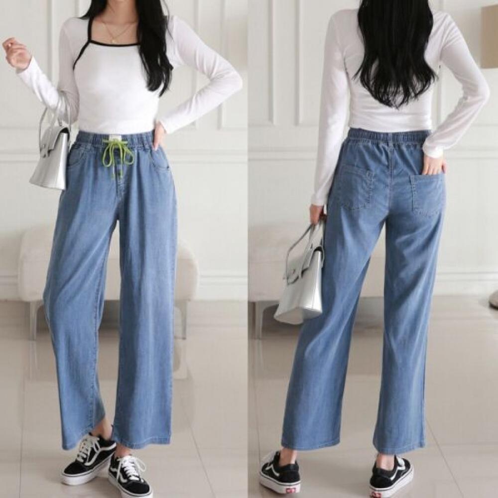 From Heart 55 88 Tencel Banding Wide Pants