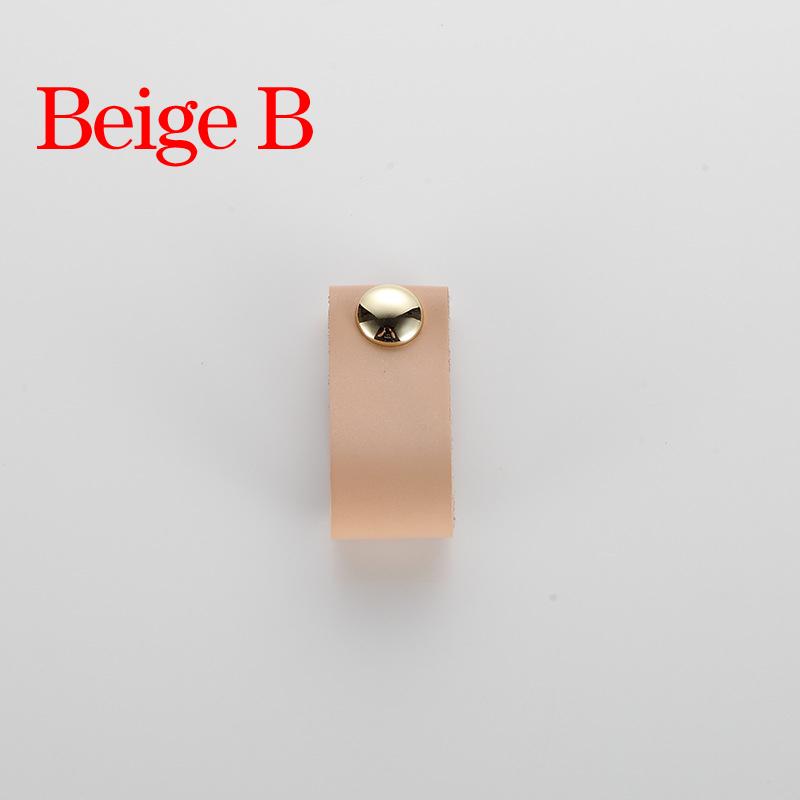 Leather Door Handle Cabinet Drawer Knobs Cupboard PU Leather Pulls Furniture Handles With Screws Furniture Hardware Accessories