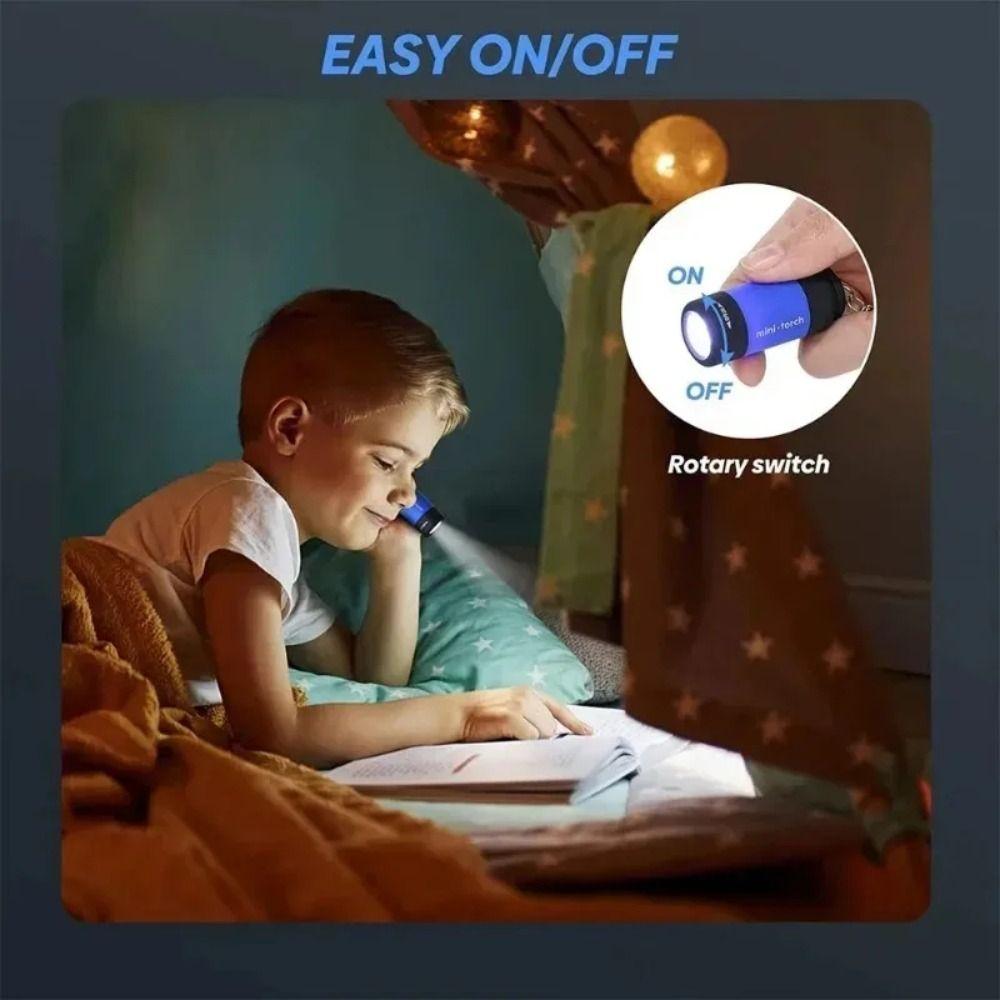 Long Battery Life Outdoor Flashlight Keychain Bright Pocket Emergency Lamp Inspection