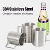 Camping Cup 200ml/300ml/400ml Stainless Steel Water Cup Tea Cup Coffee Mug with Foldable Handles