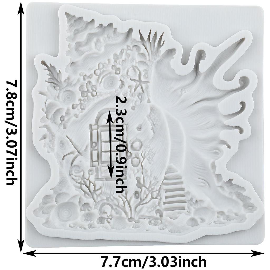 Conch Silicone Mold Conch House Fondant Molds Cake Decorating Tools Cupcake Topper Candy Resin Clay Chocolate Gumpaste Mold