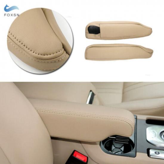 2* For Land Rover Discovery LR3 LR4 04-16 Seat Armrest Handle Leather Cover Tan