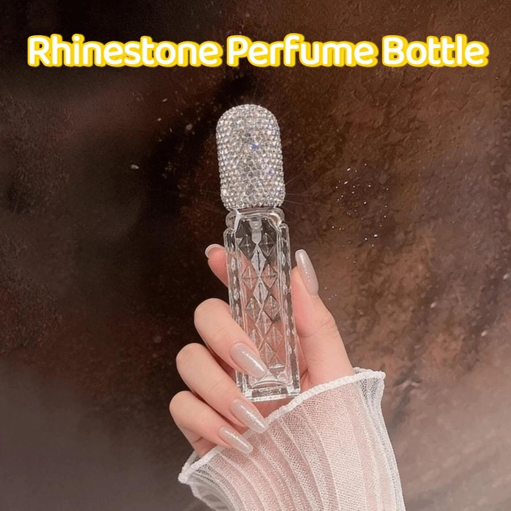 12ml Glass Perfume Atomizer Creative Rhinestone Oil Diffuser Bottle Handicraft