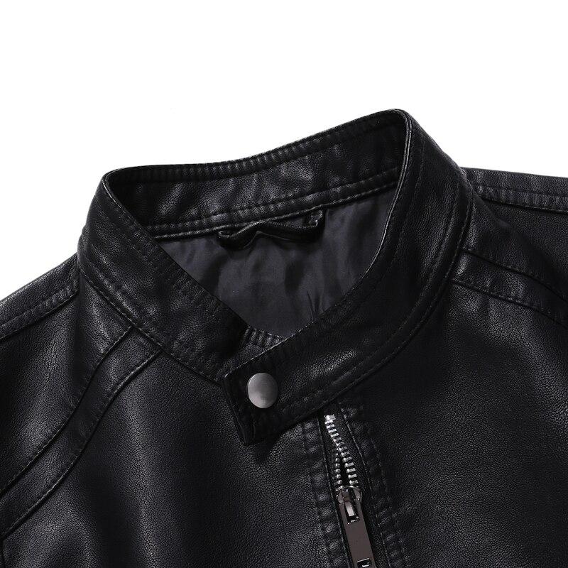 Men's Black Leather Jacket Motorcycle Jacket Fashion New Slim Casual Men's Leather Jacket Motorcycle Jacket