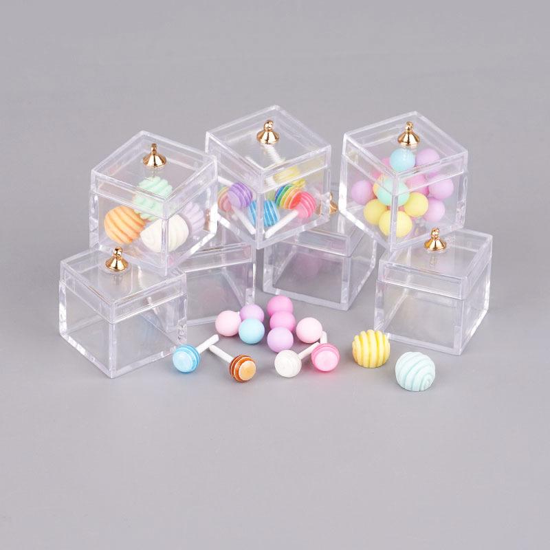 Dollhouse Doll House Miniature Food Game Candy Mini Color Boxed Lollipop Diy Jewelry Decorative Accessories