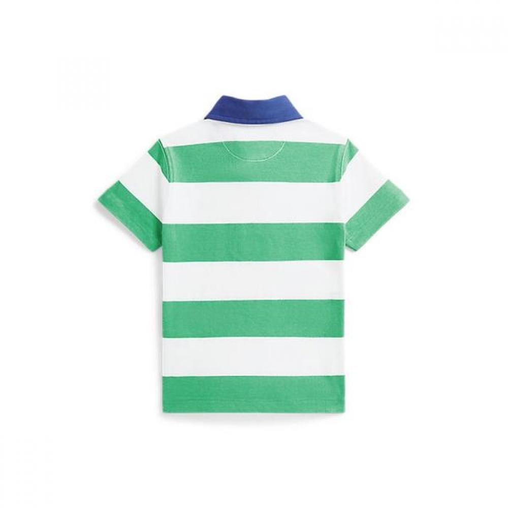 Polo Ralph Lauren Boys 2 7 Striped Cotton Short Sleeve Rugby Shirt